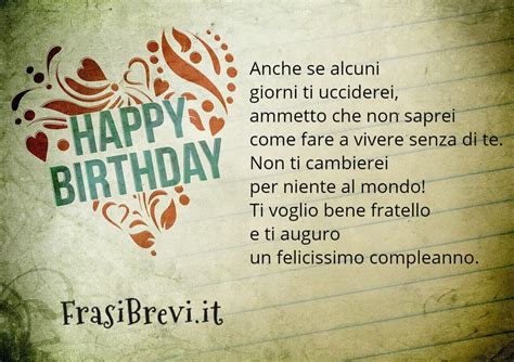 frasi compleanno fratelli